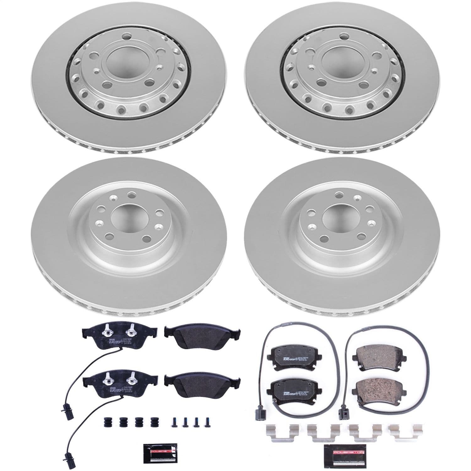 Power Stop - ESK4008 - Front and Rear - Disc Brake Pad and Rotor Kit image 1