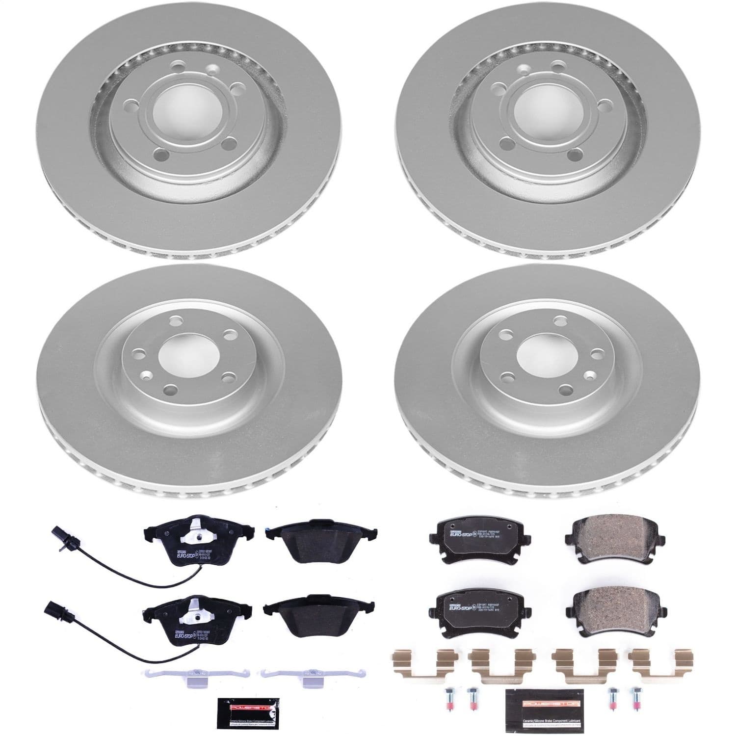 Power Stop - ESK4010 - Front and Rear - Disc Brake Pad and Rotor Kit image 1