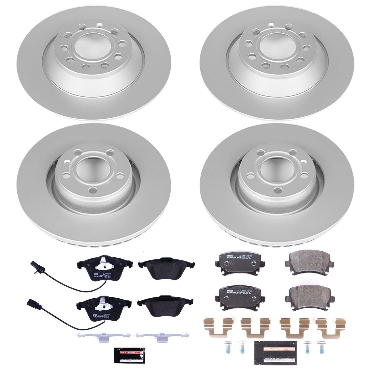 Power Stop - ESK4066 - Front and Rear - Disc Brake Pad and Rotor Kit image 1