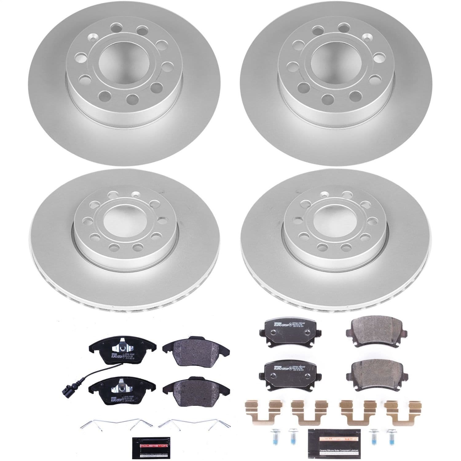 Power Stop - ESK4068 - Front and Rear - Disc Brake Pad and Rotor Kit image 1