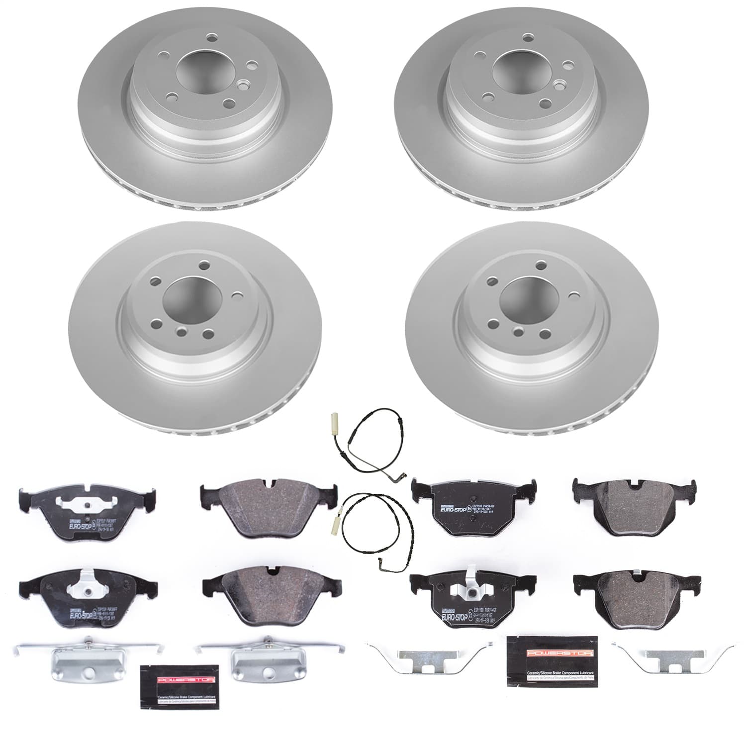 Power Stop - ESK4094A - Front and Rear - Disc Brake Pad and Rotor Kit image 1
