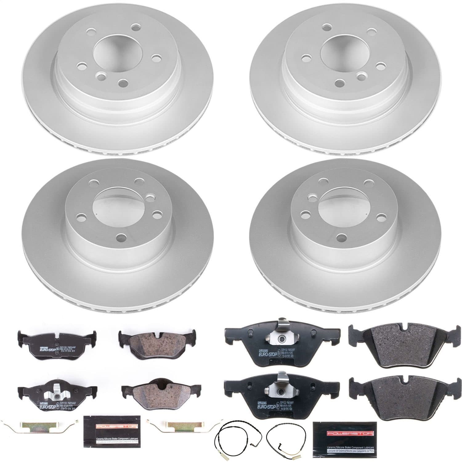 Power Stop - ESK4102 - Front and Rear - Disc Brake Pad and Rotor Kit image 1