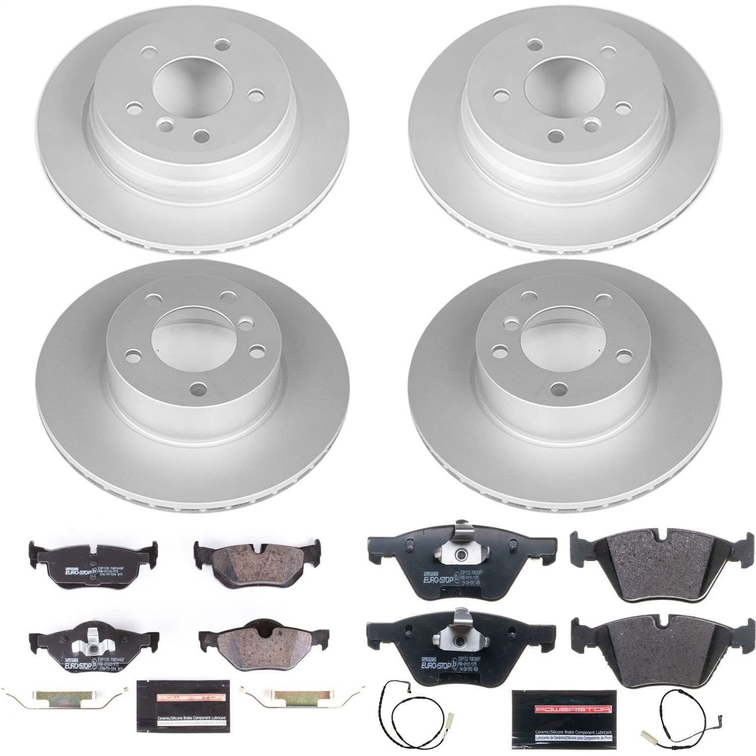 Power Stop - ESK4103 - Front and Rear - Disc Brake Pad and Rotor Kit image 1