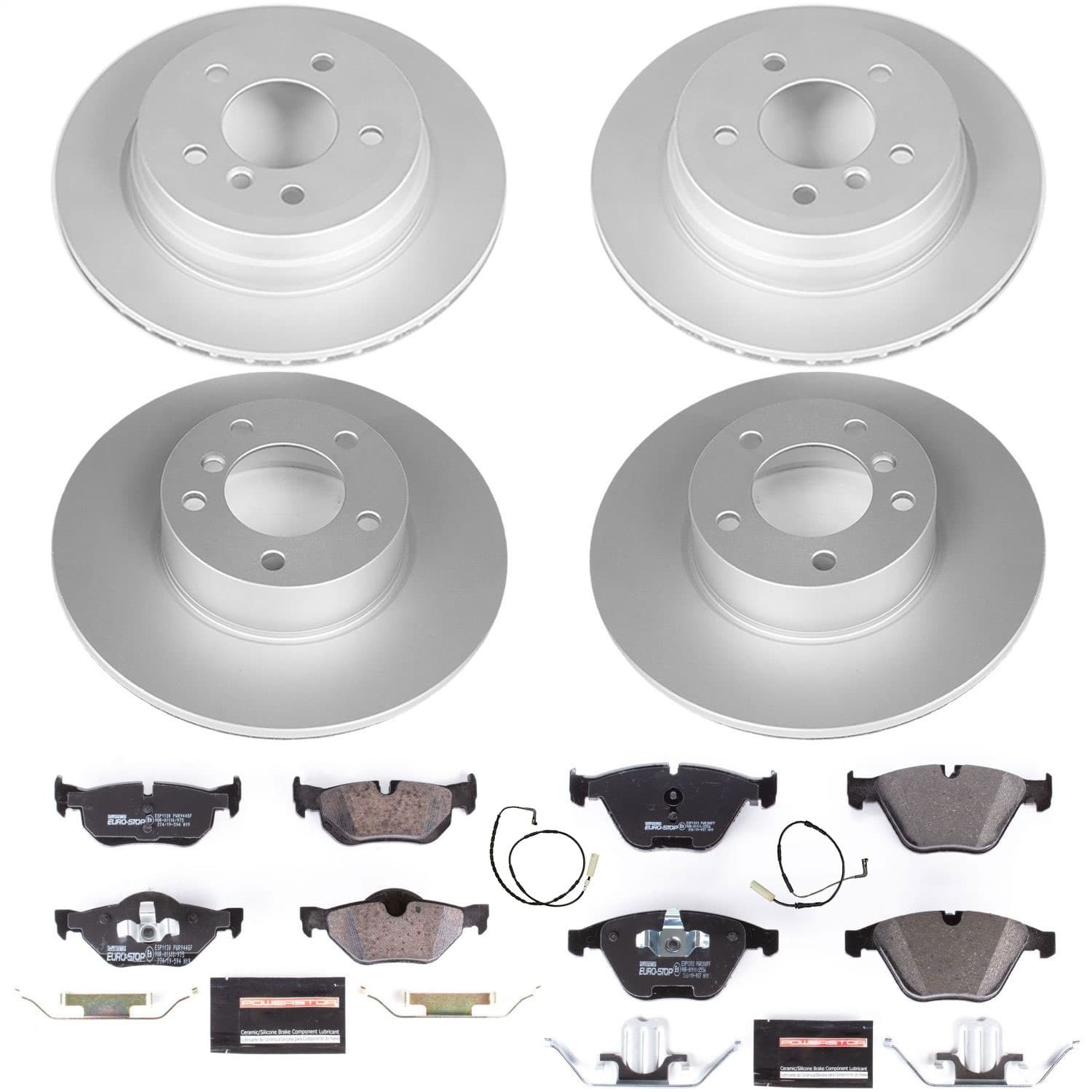 Power Stop - ESK4104 - Front and Rear - Disc Brake Pad and Rotor Kit image 1