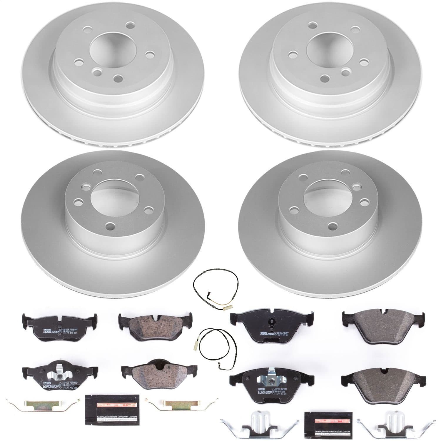 Power Stop - ESK4105 - Front and Rear - Disc Brake Pad and Rotor Kit image 1