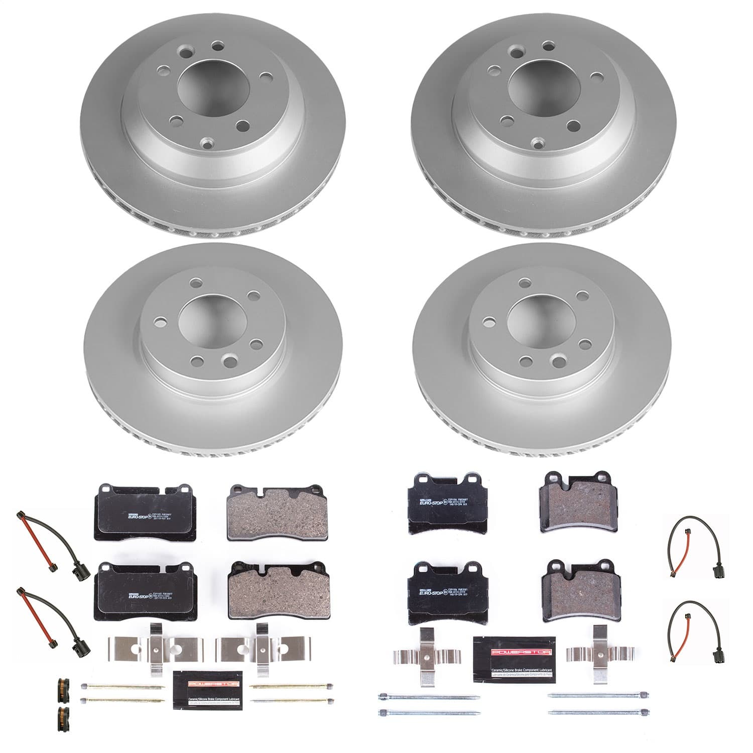 Power Stop - ESK4108 - Front and Rear - Disc Brake Pad and Rotor Kit image 1