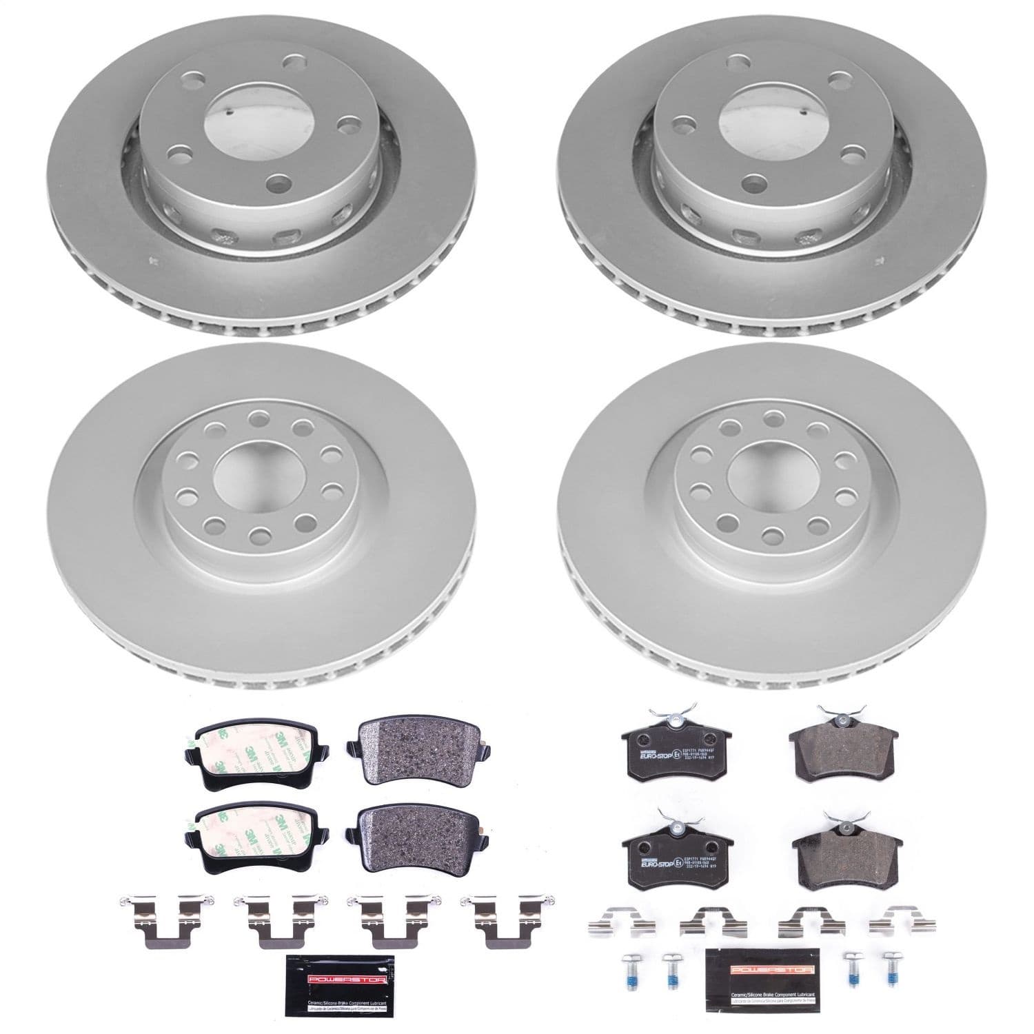 Power Stop - ESK4192 - Front and Rear - Disc Brake Pad and Rotor Kit image 1