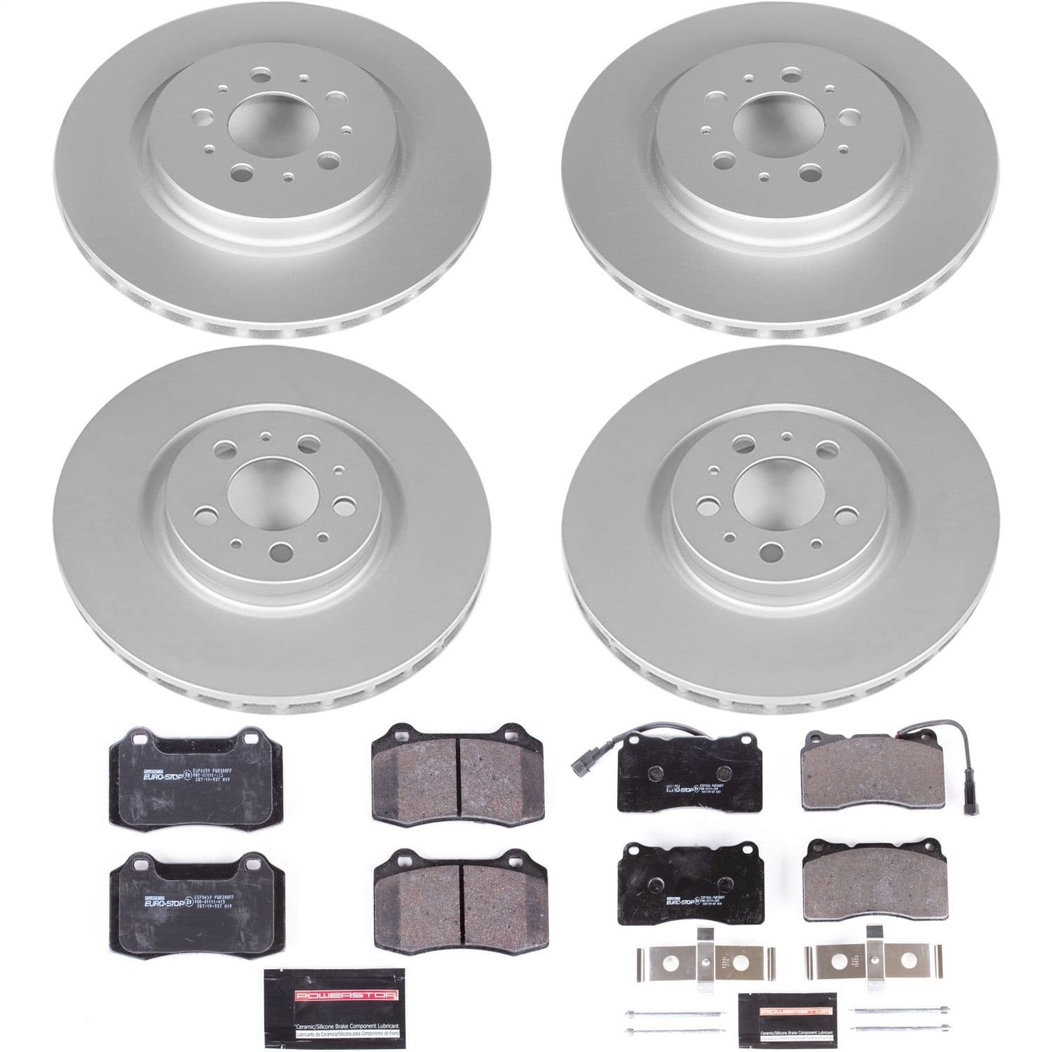 Power Stop - ESK4316 - Front and Rear - Disc Brake Pad and Rotor Kit image 1