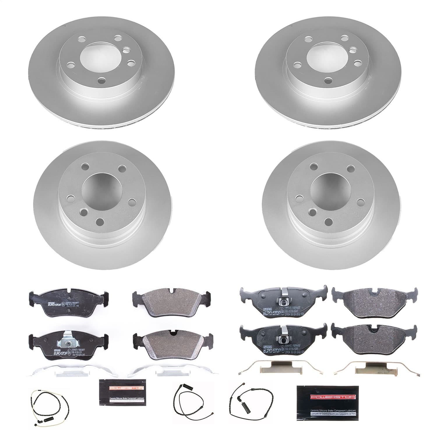 Power Stop - ESK4371 - Front and Rear - Disc Brake Pad and Rotor Kit image 1