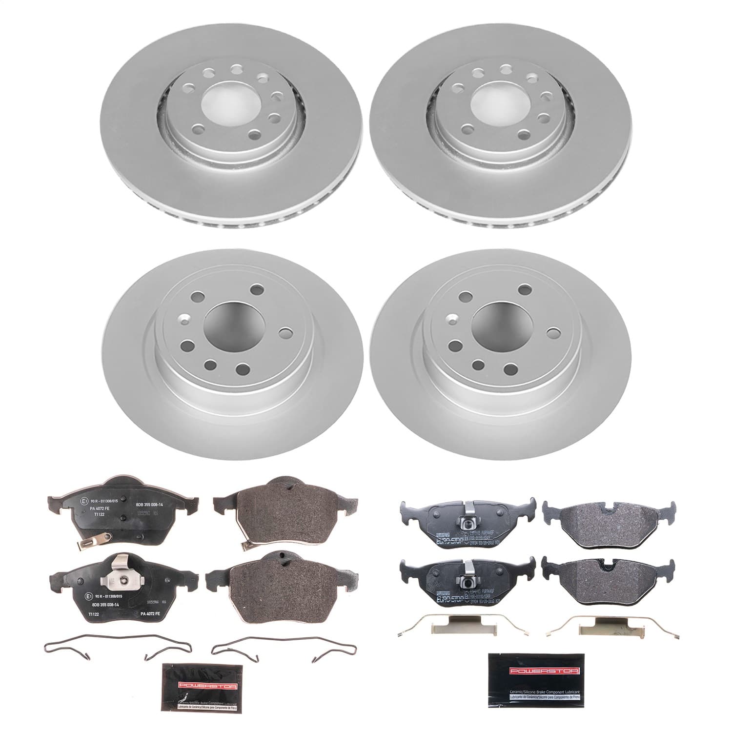 Power Stop - ESK4372 - Front and Rear - Disc Brake Pad and Rotor Kit image 1