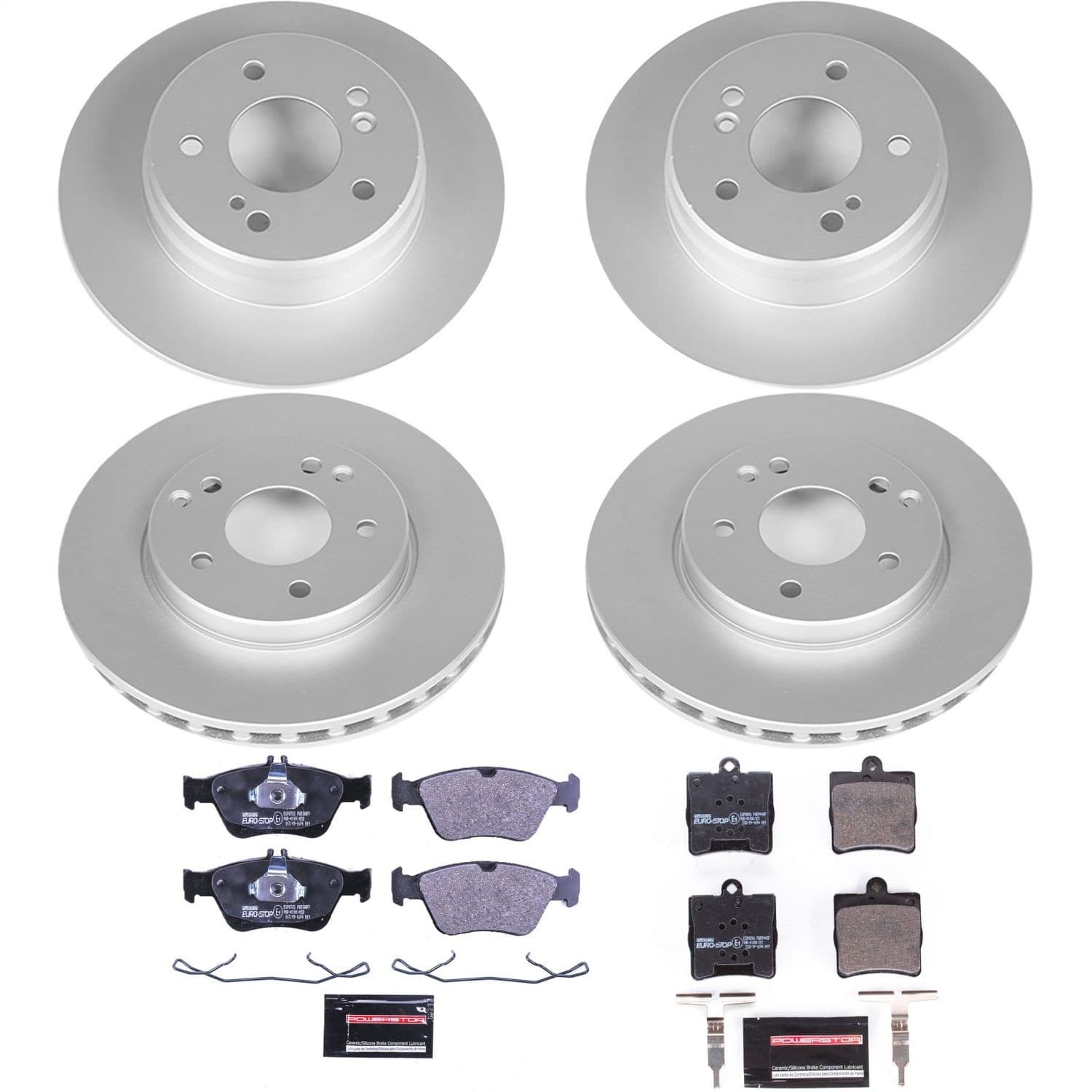 Power Stop - ESK4417 - Front and Rear - Disc Brake Pad and Rotor Kit image 1