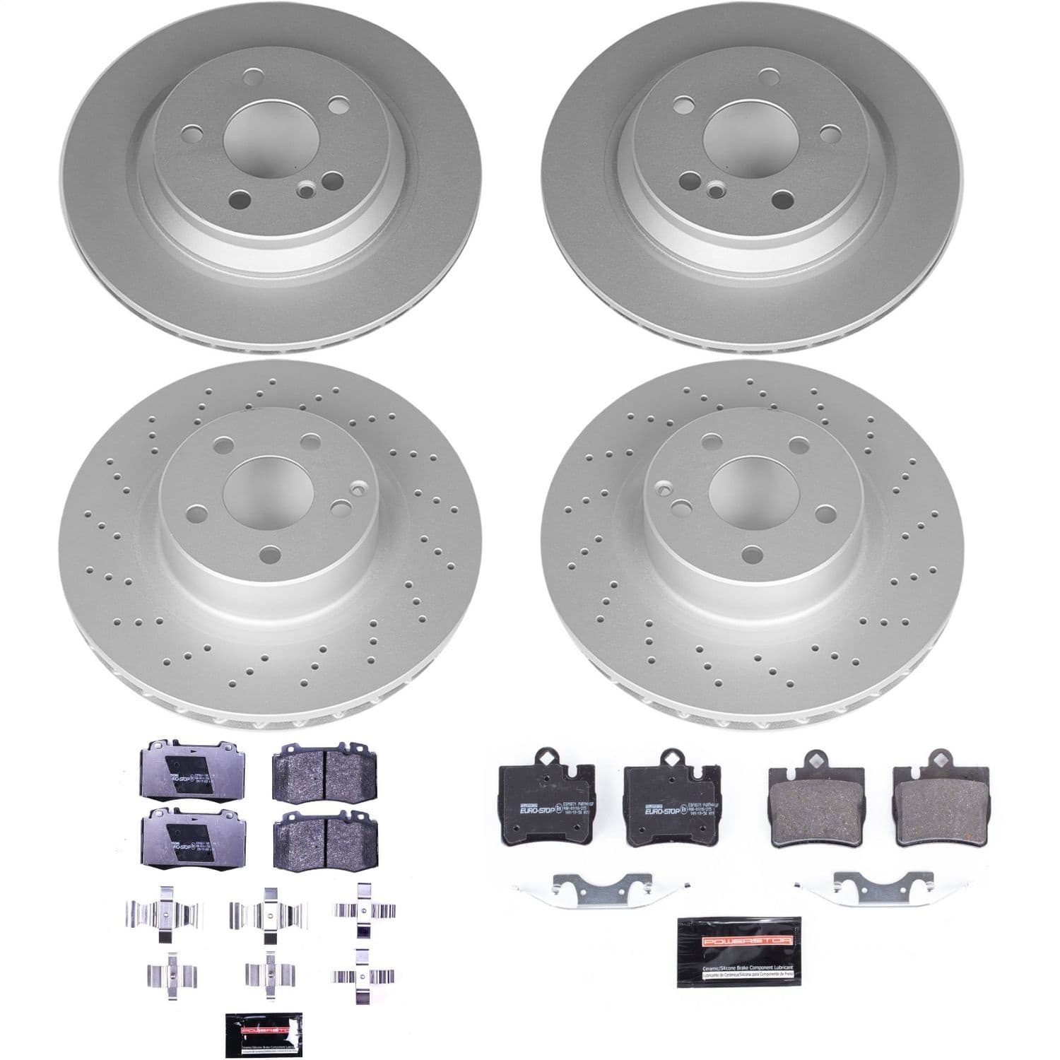 Power Stop - ESK4455 - Front and Rear - Disc Brake Pad and Rotor Kit image 1