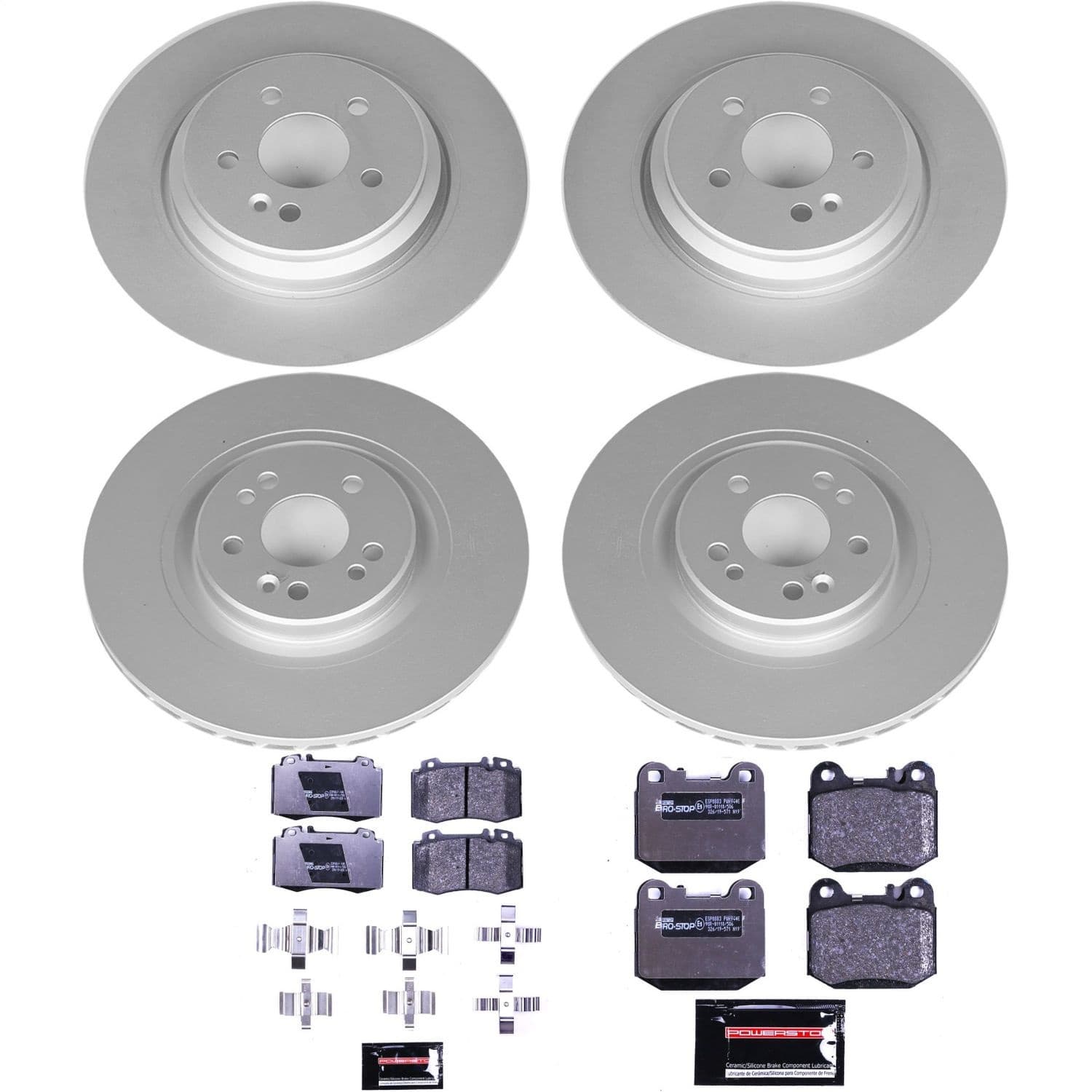 Power Stop - ESK4463 - Front and Rear - Disc Brake Pad and Rotor Kit image 1