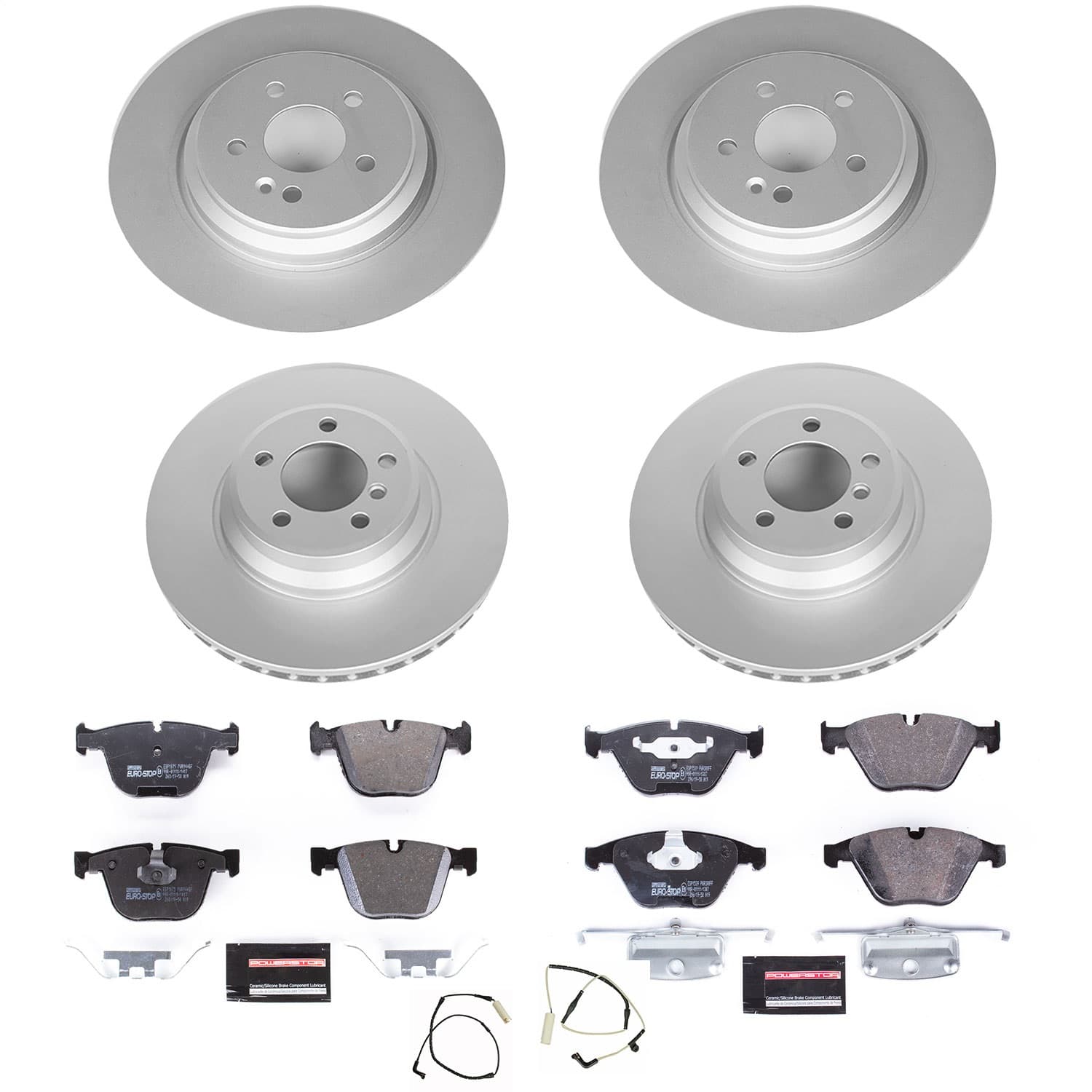 Power Stop - ESK4479 - Front and Rear - Disc Brake Pad and Rotor Kit image 1