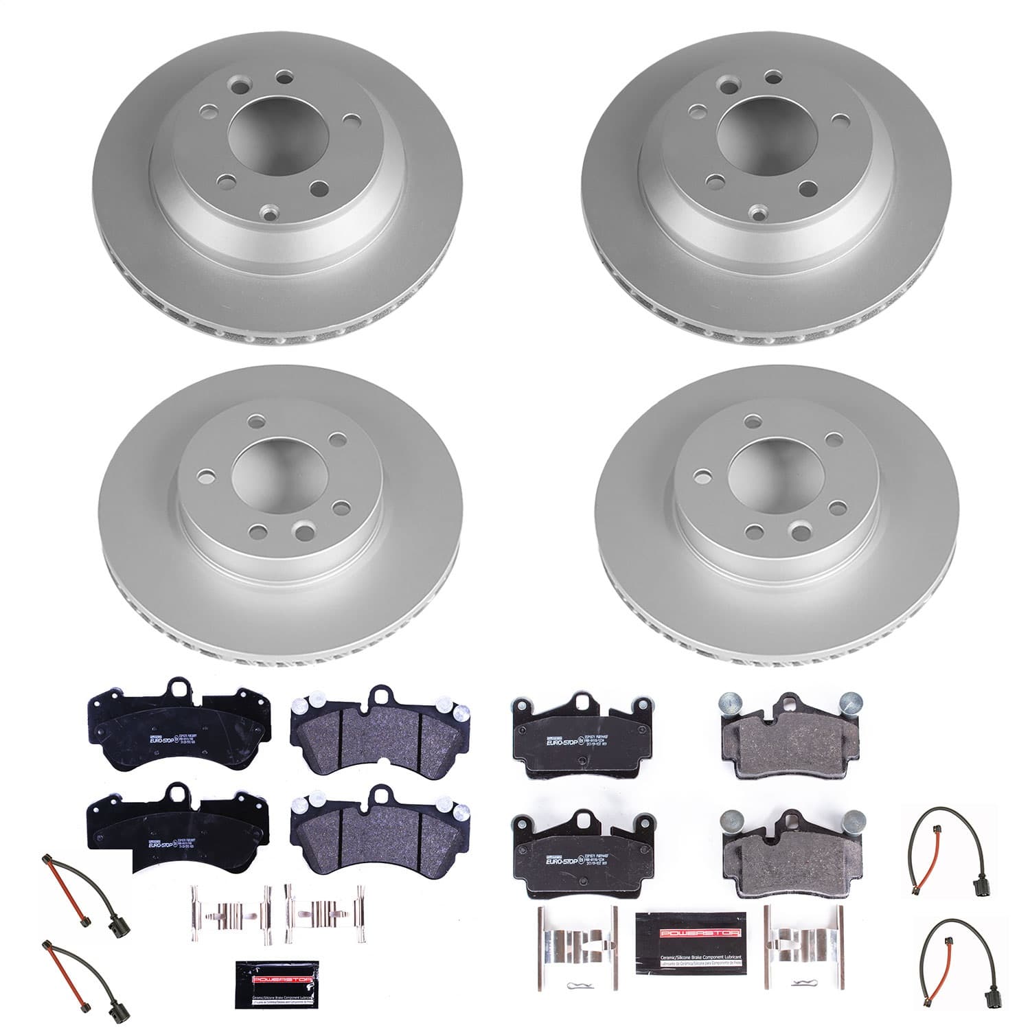 Power Stop - ESK4495 - Front and Rear - Disc Brake Pad and Rotor Kit image 1