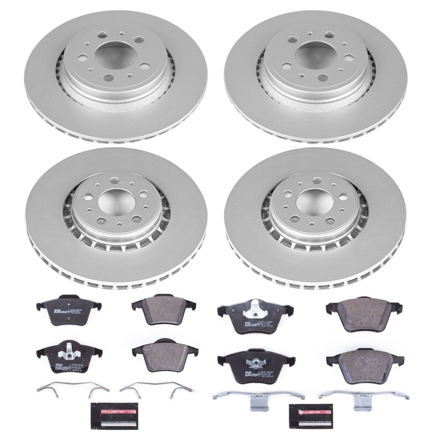 Power Stop - ESK4502 - Front and Rear - Disc Brake Pad and Rotor Kit image 1