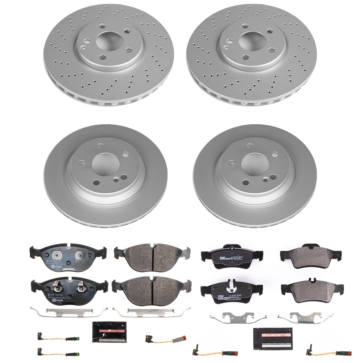 Power Stop - ESK4507 - Front and Rear - Disc Brake Pad and Rotor Kit image 1