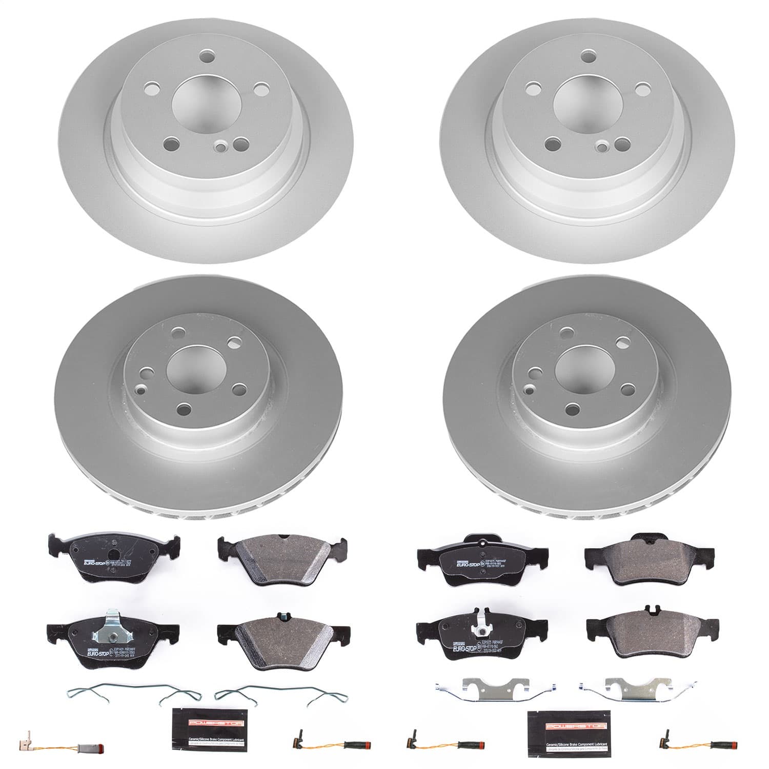 Power Stop - ESK4511 - Front and Rear - Disc Brake Pad and Rotor Kit image 1