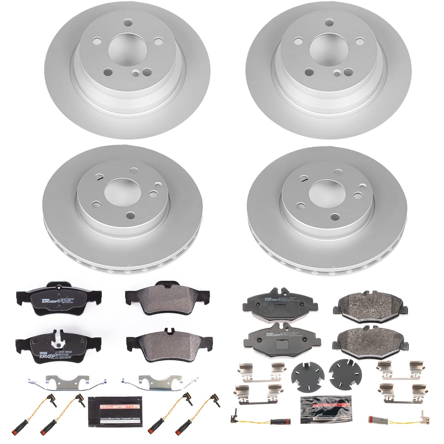 Power Stop - ESK4515 - Front and Rear - Disc Brake Pad and Rotor Kit image 1