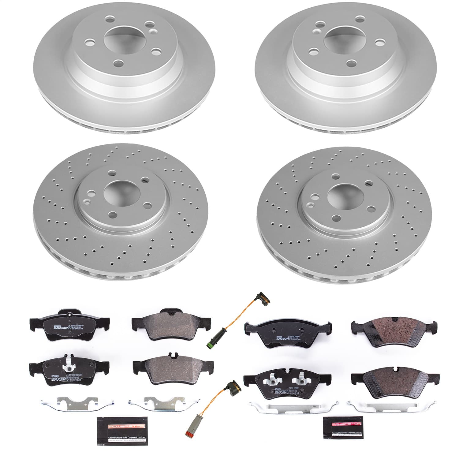 Power Stop - ESK4516 - Front and Rear - Disc Brake Pad and Rotor Kit image 1