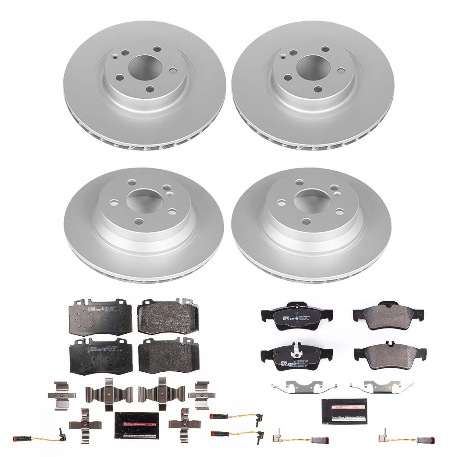Power Stop - ESK4522 - Front and Rear - Disc Brake Pad and Rotor Kit image 1