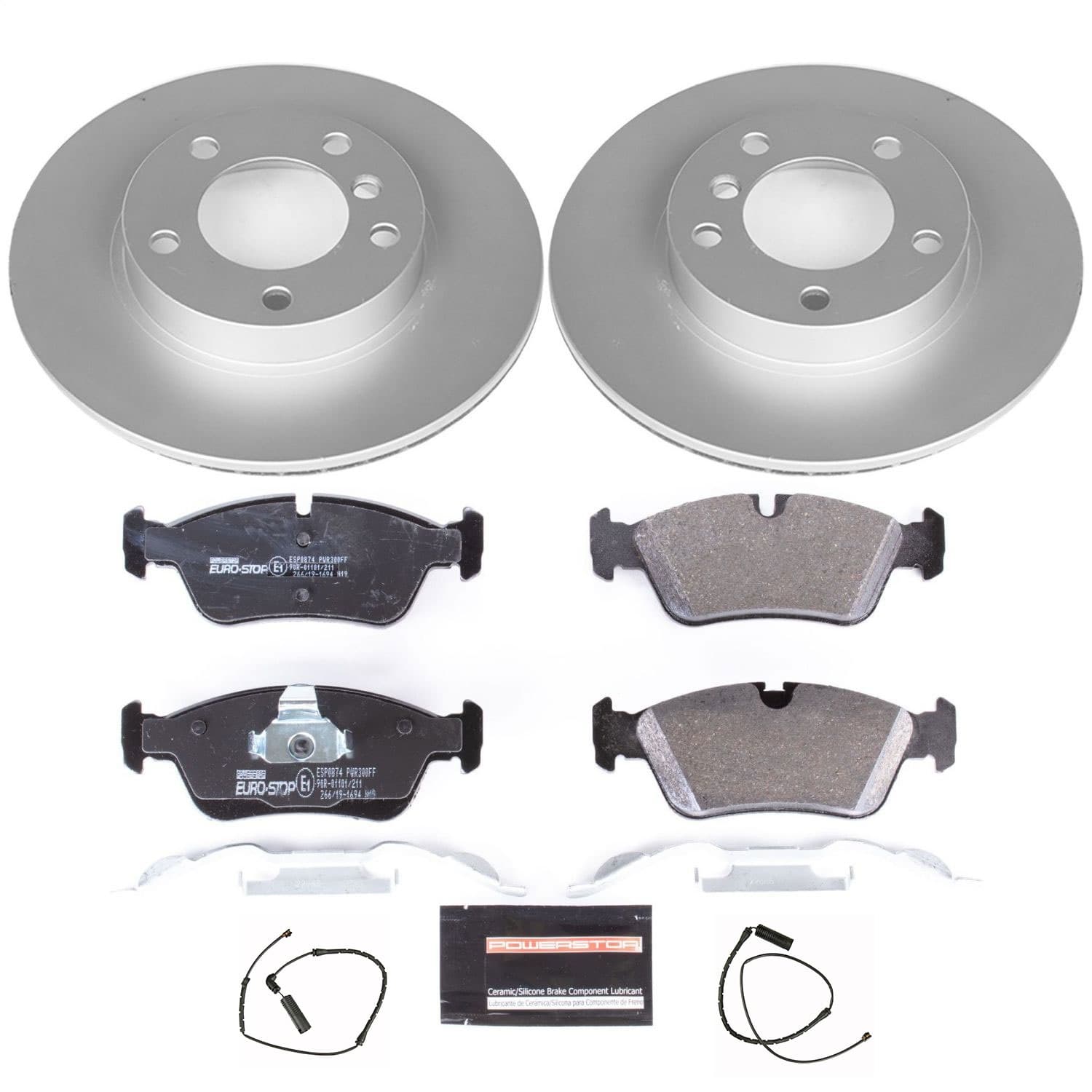 Power Stop - ESK496 - Front - Disc Brake Pad and Rotor Kit image 1