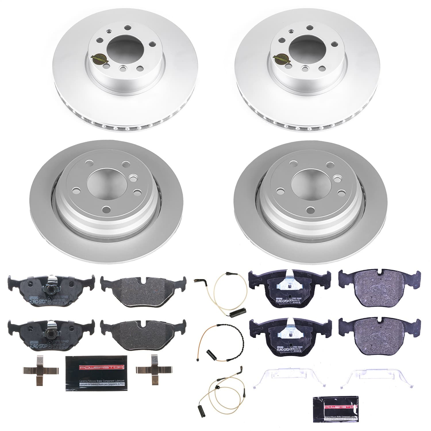 Power Stop - ESK505 - Front and Rear - Disc Brake Pad and Rotor Kit image 1