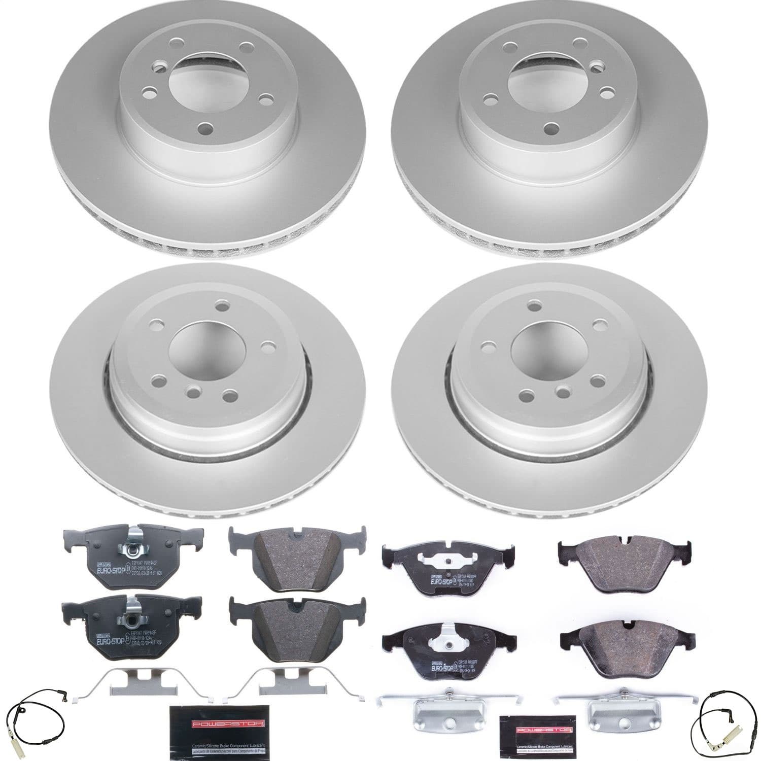 Power Stop - ESK5360 - Front and Rear - Disc Brake Pad and Rotor Kit image 1