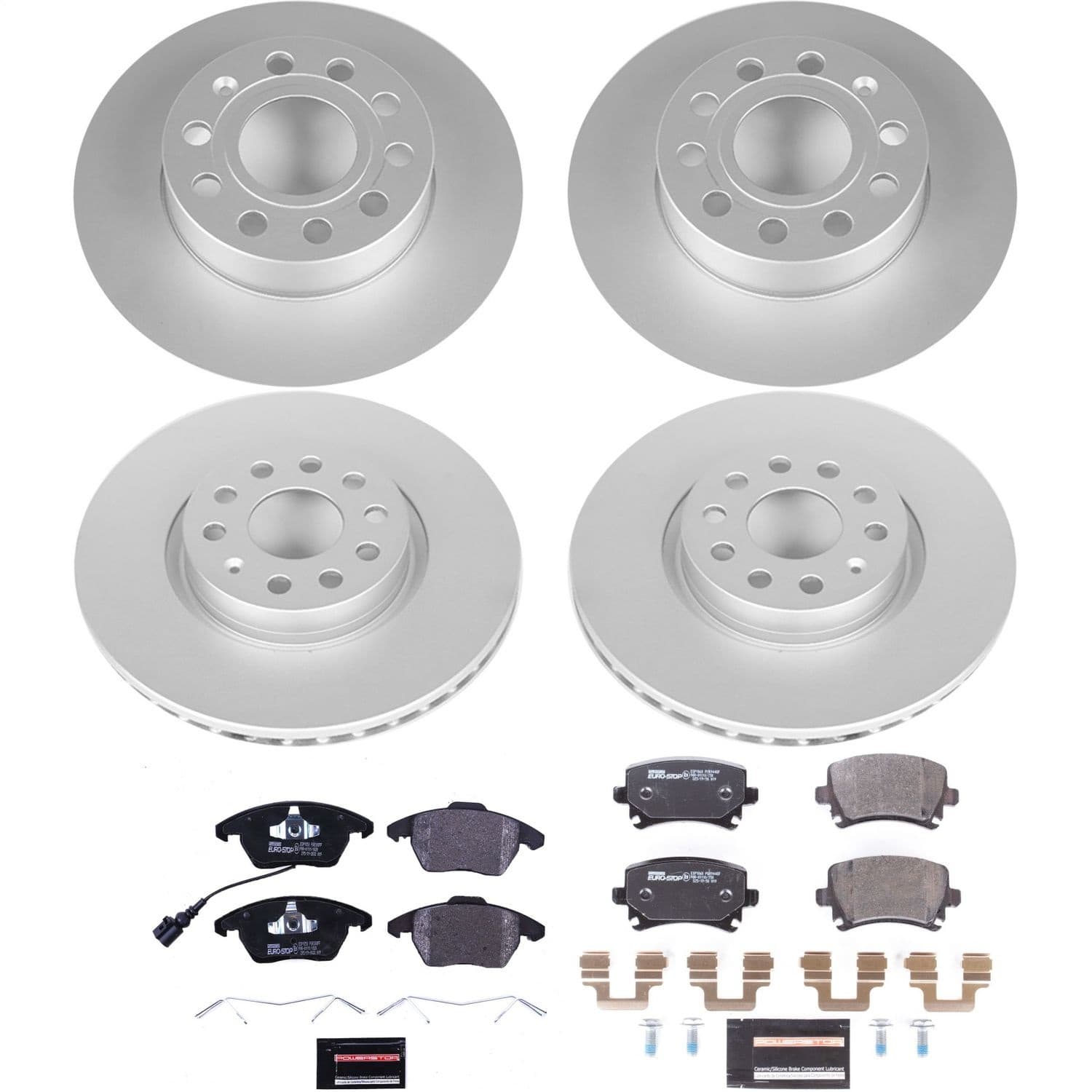 Power Stop - ESK5363 - Front and Rear - Disc Brake Pad and Rotor Kit image 1