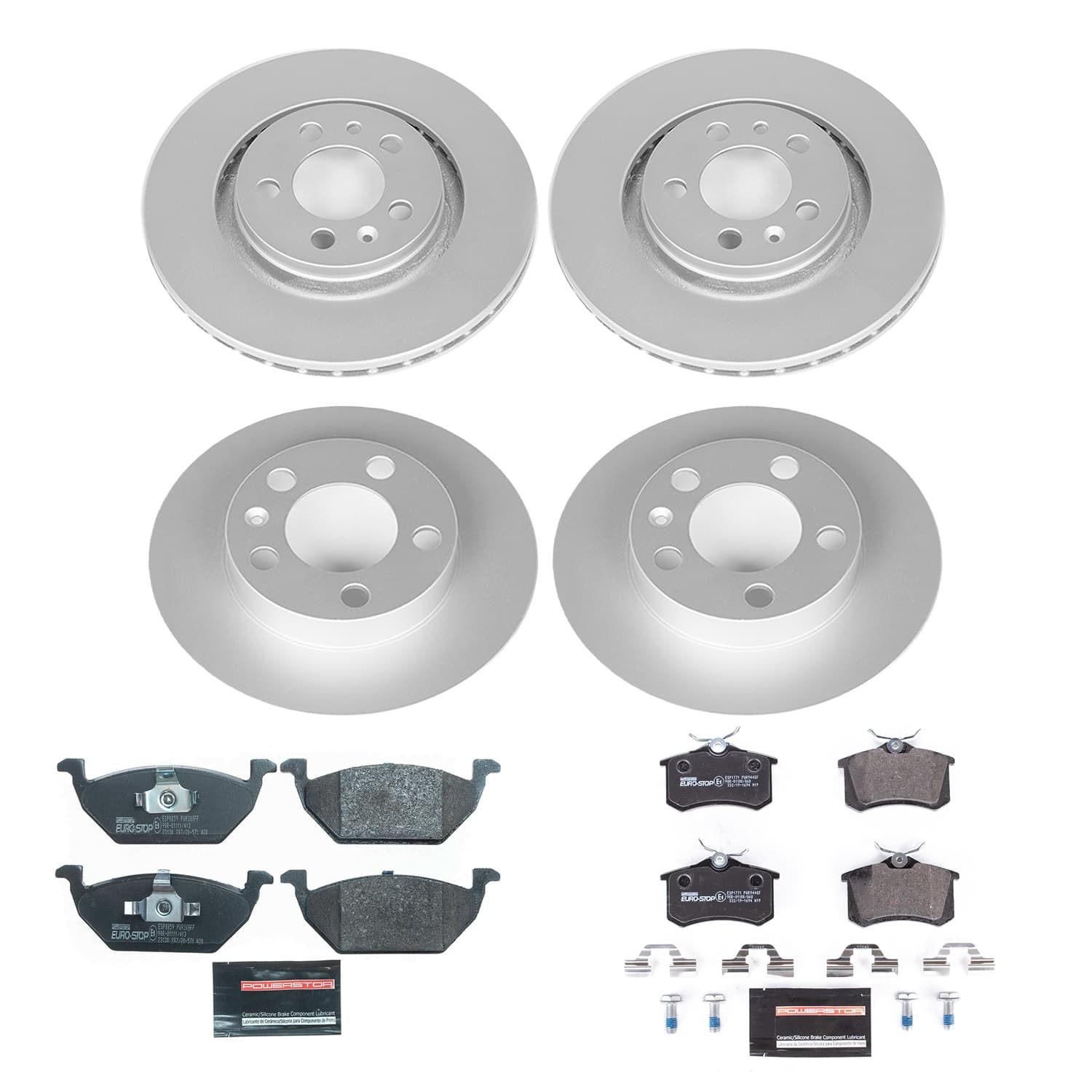 Power Stop - ESK5402 - Front and Rear - Disc Brake Pad and Rotor Kit image 1