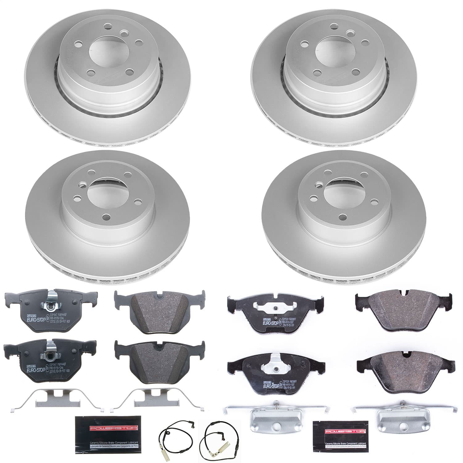 Power Stop - ESK5439 - Front and Rear - Disc Brake Pad and Rotor Kit image 1