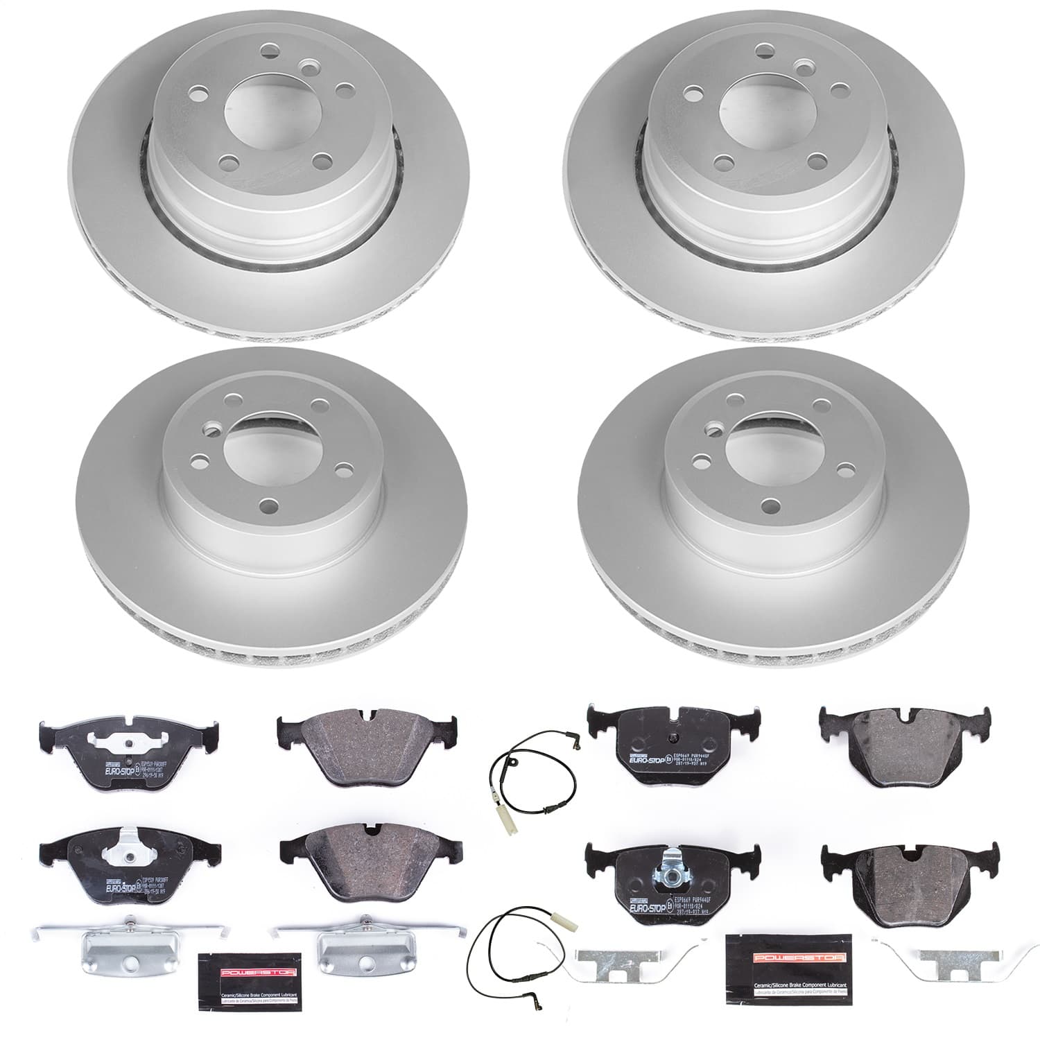 Power Stop - ESK5440 - Front and Rear - Disc Brake Pad and Rotor Kit image 1