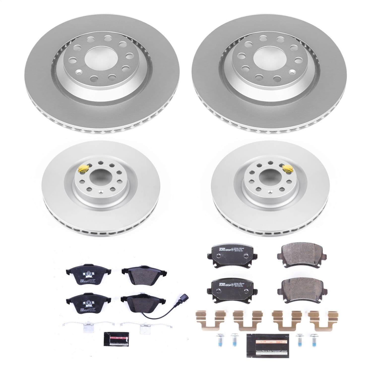 Power Stop - ESK5471 - Front and Rear - Disc Brake Pad and Rotor Kit image 1