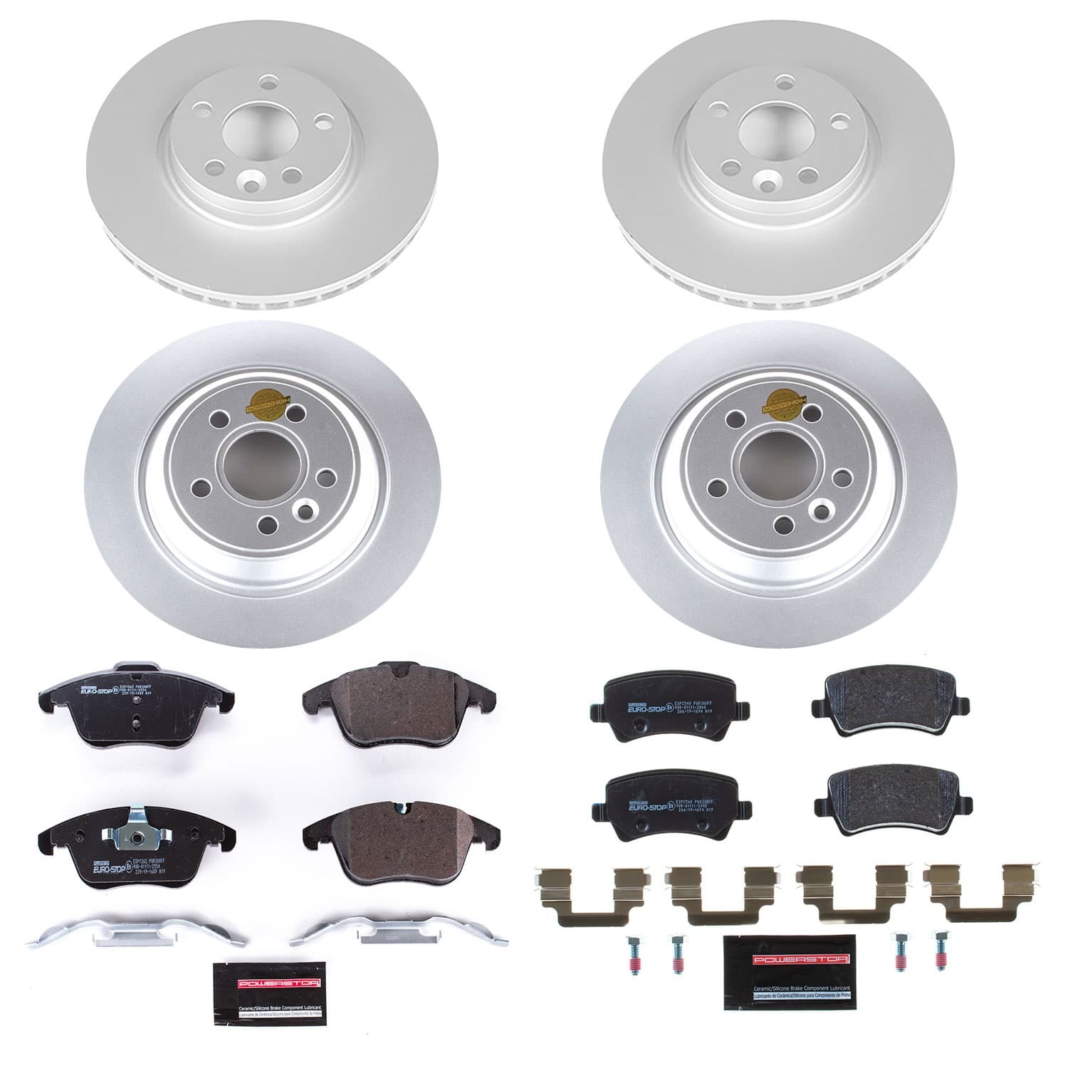 Power Stop - ESK5611 - Front and Rear - Disc Brake Pad and Rotor Kit image 1