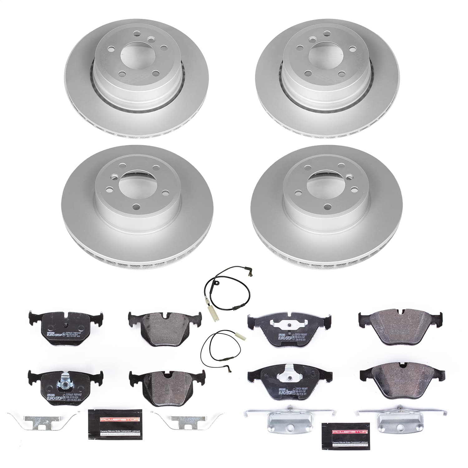 Power Stop - ESK5637 - Front and Rear - Disc Brake Pad and Rotor Kit image 1