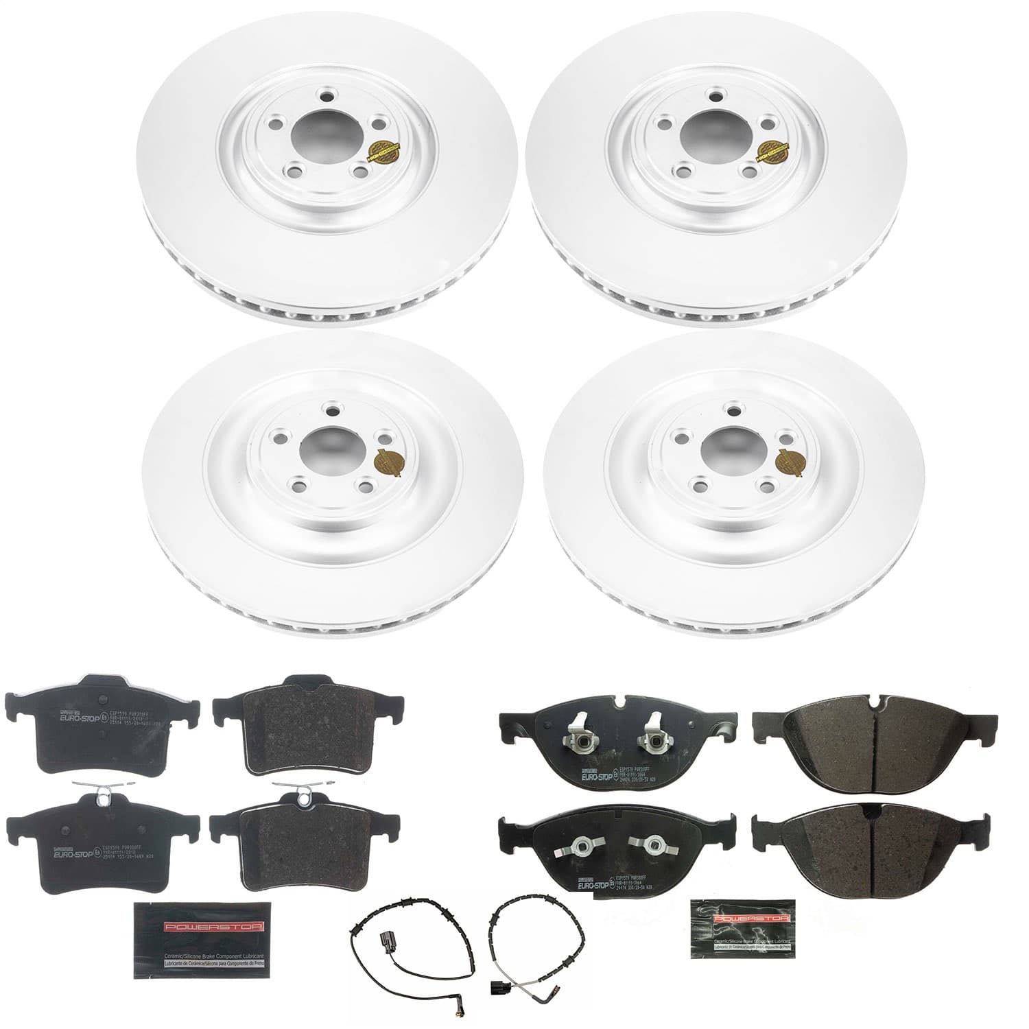 Power Stop - ESK5648 - Front and Rear - Disc Brake Pad and Rotor Kit image 1