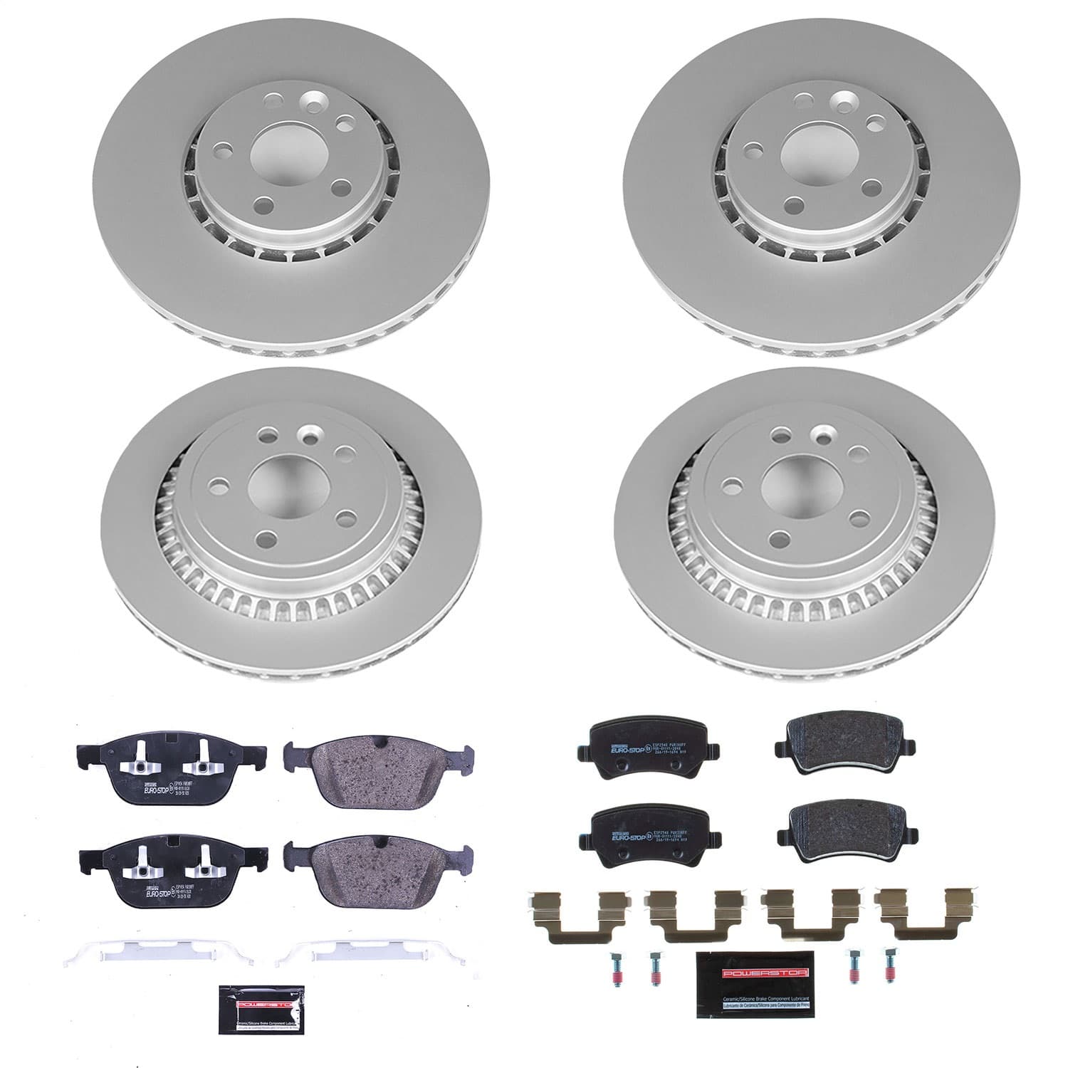 Power Stop - ESK5703 - Front and Rear - Disc Brake Pad and Rotor Kit image 1
