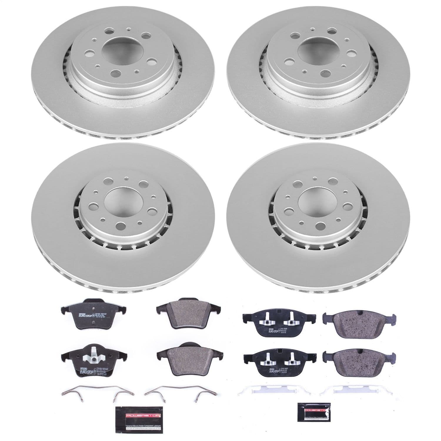 Power Stop - ESK5708 - Front and Rear - Disc Brake Pad and Rotor Kit image 1