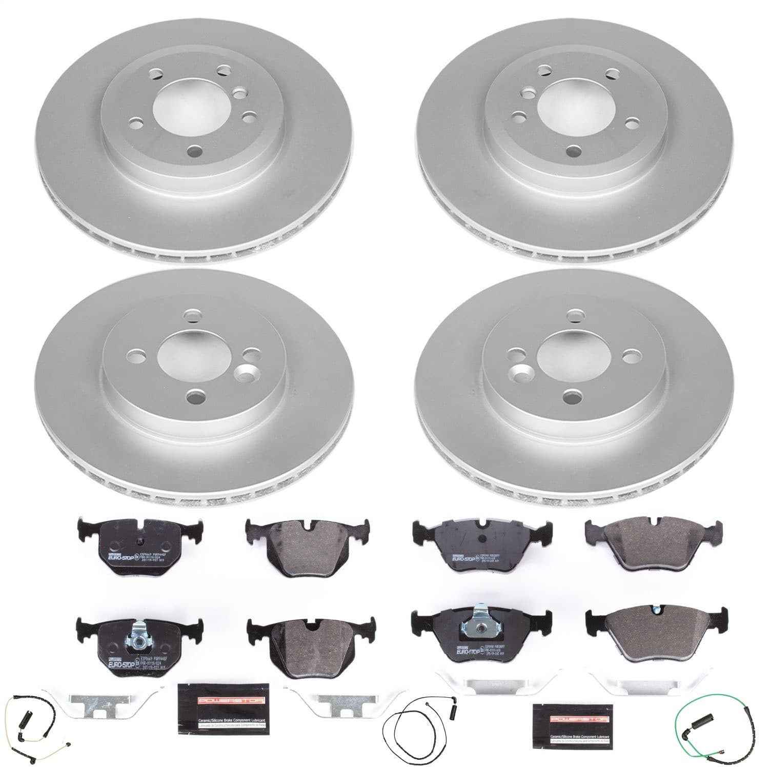 Power Stop - ESK5728 - Front and Rear - Disc Brake Pad and Rotor Kit image 1