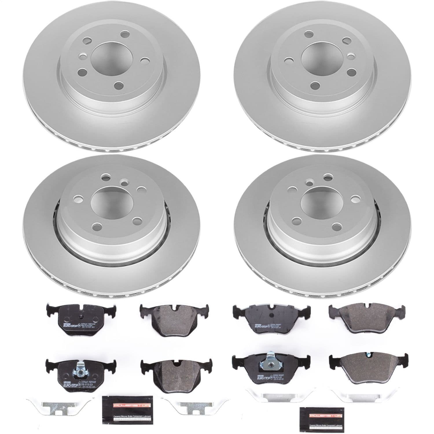 Power Stop - ESK5737 - Front and Rear - Disc Brake Pad and Rotor Kit image 1