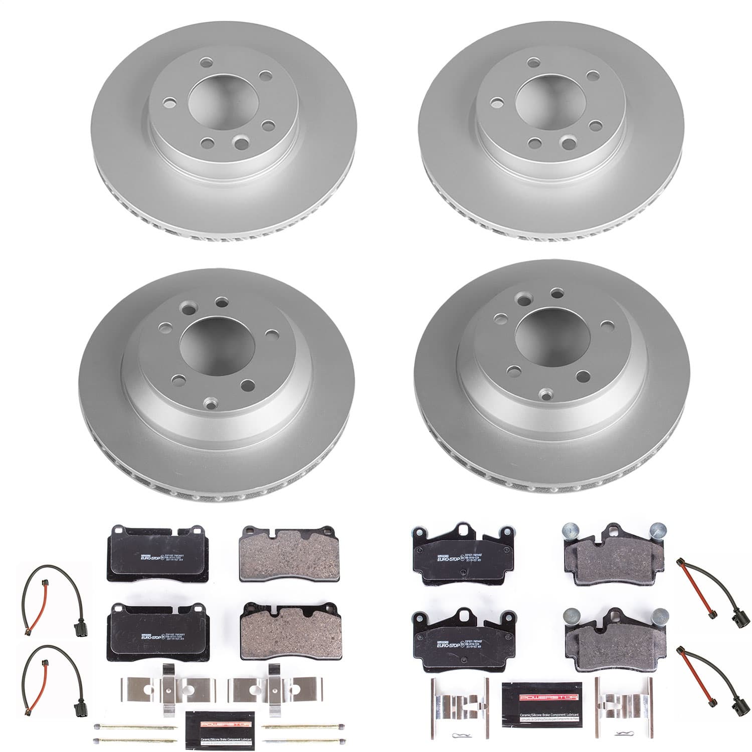 Power Stop - ESK5745 - Front and Rear - Disc Brake Pad and Rotor Kit image 1