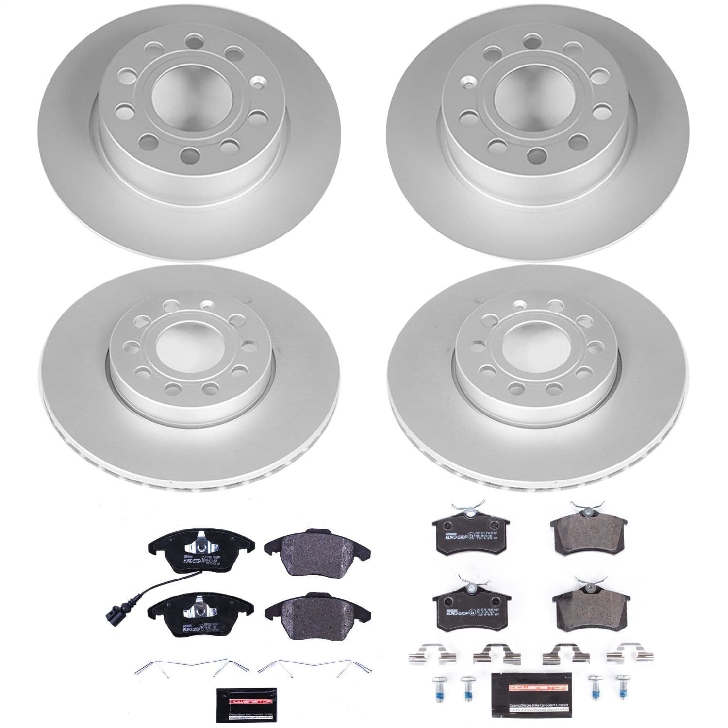 Power Stop - ESK5749 - Front and Rear - Disc Brake Pad and Rotor Kit image 1