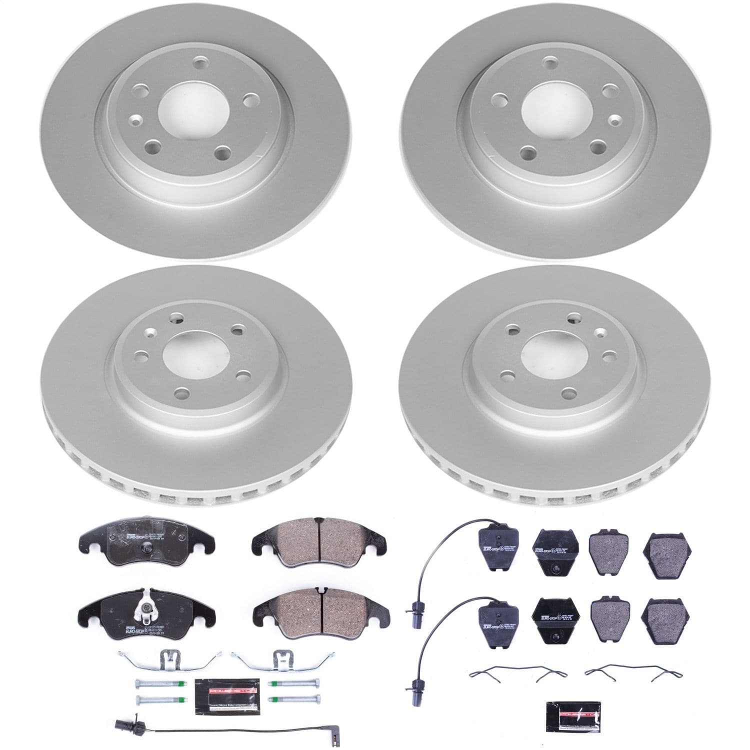 Power Stop - ESK5754 - Front and Rear - Disc Brake Pad and Rotor Kit image 1