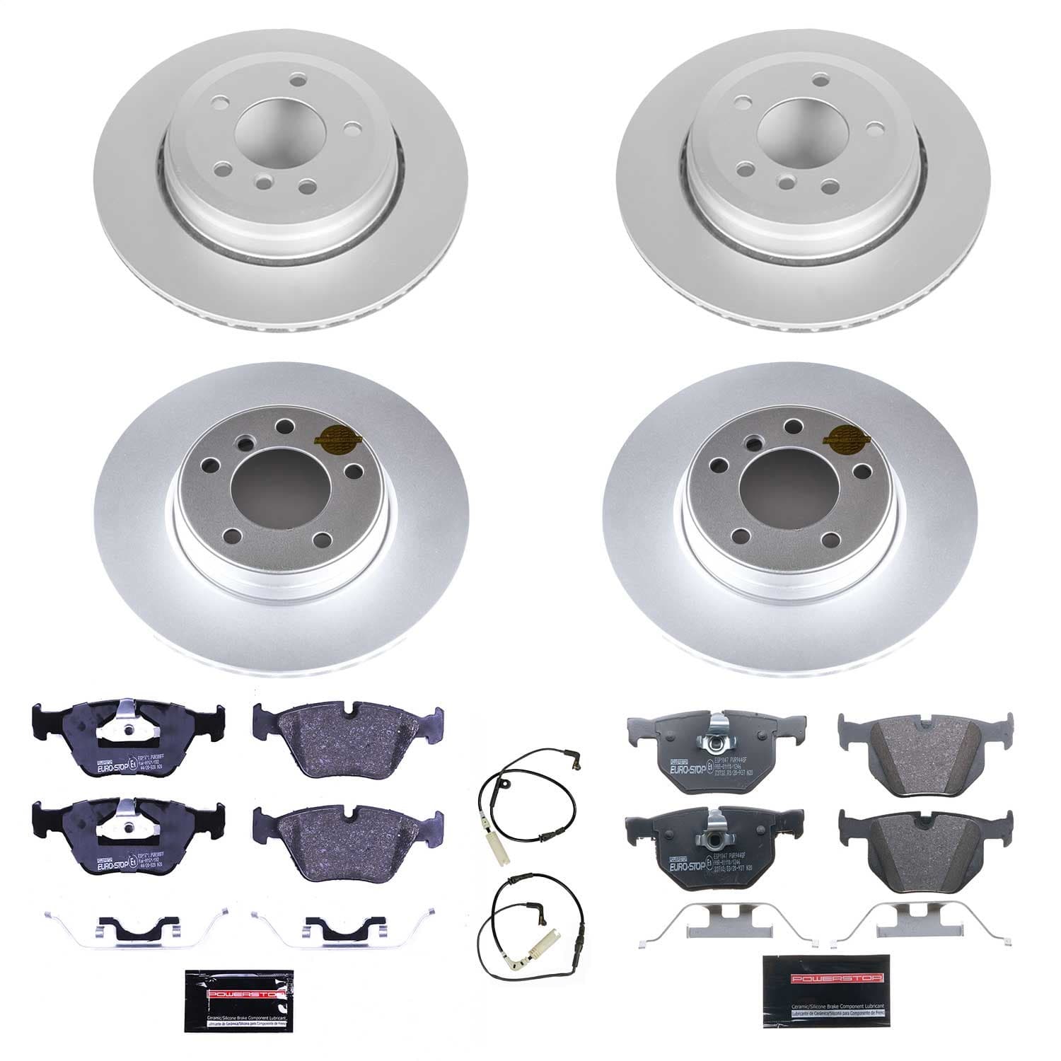 Power Stop - ESK5764 - Front and Rear - Disc Brake Pad and Rotor Kit image 1