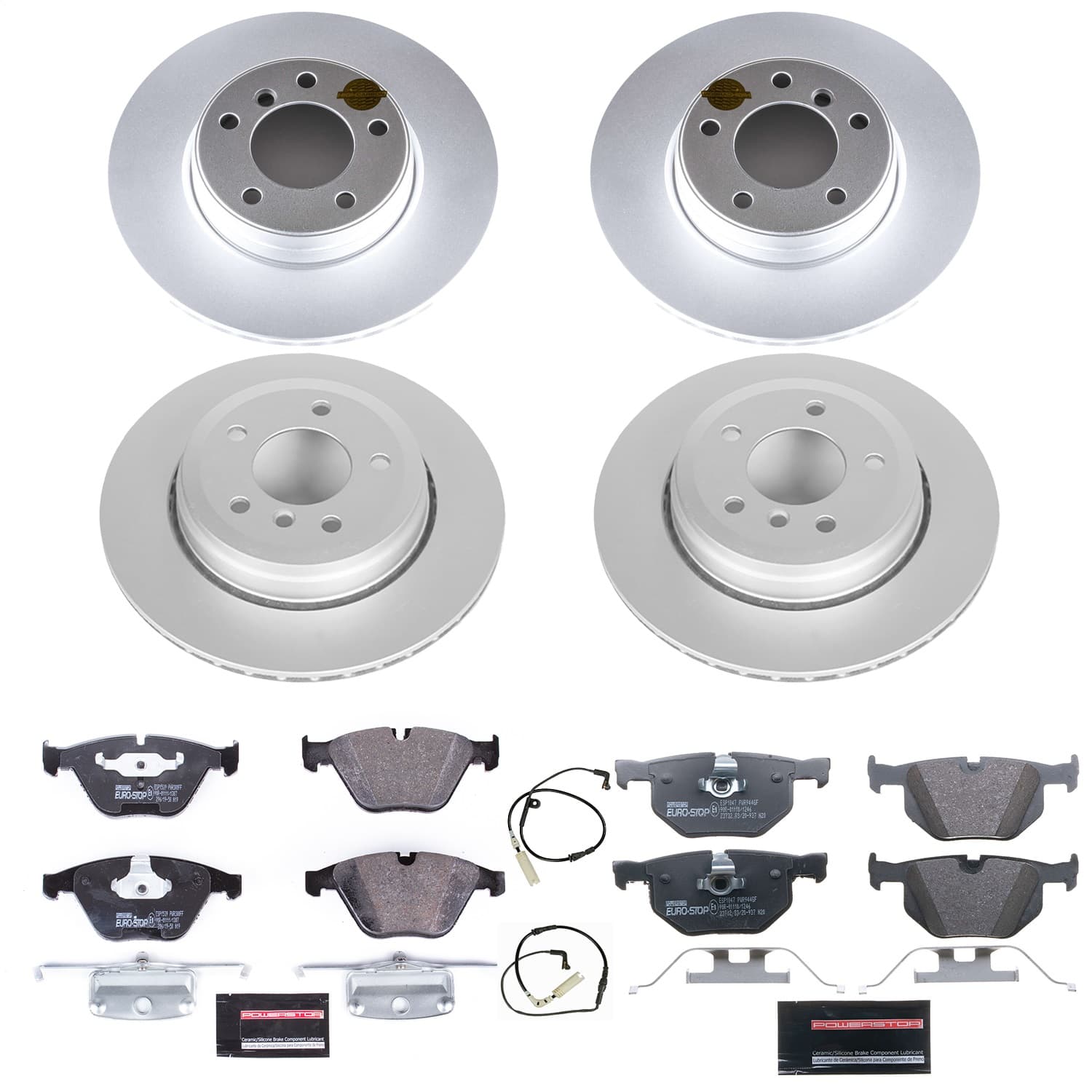 Power Stop - ESK5765 - Front and Rear - Disc Brake Pad and Rotor Kit image 1
