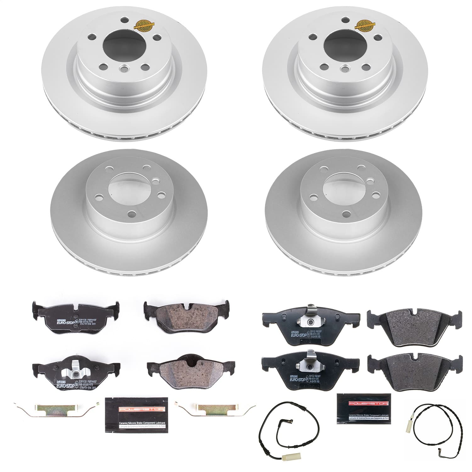 Power Stop - ESK5766 - Front and Rear - Disc Brake Pad and Rotor Kit image 1