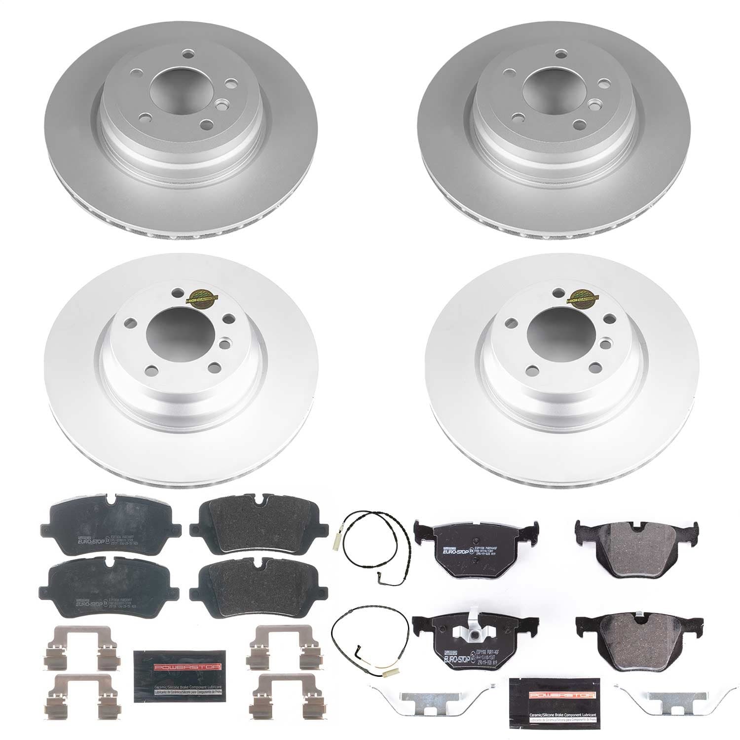 Power Stop - ESK5768 - Front and Rear - Disc Brake Pad and Rotor Kit image 1