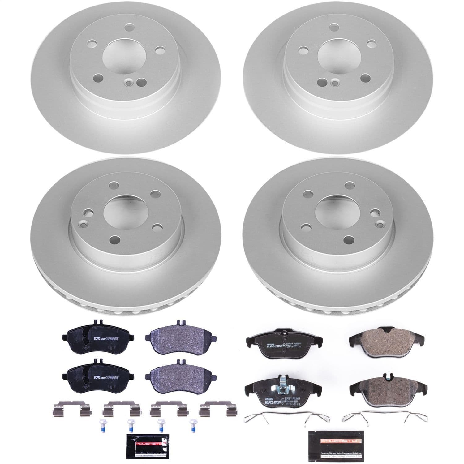 Power Stop - ESK5791 - Front and Rear - Disc Brake Pad and Rotor Kit image 1