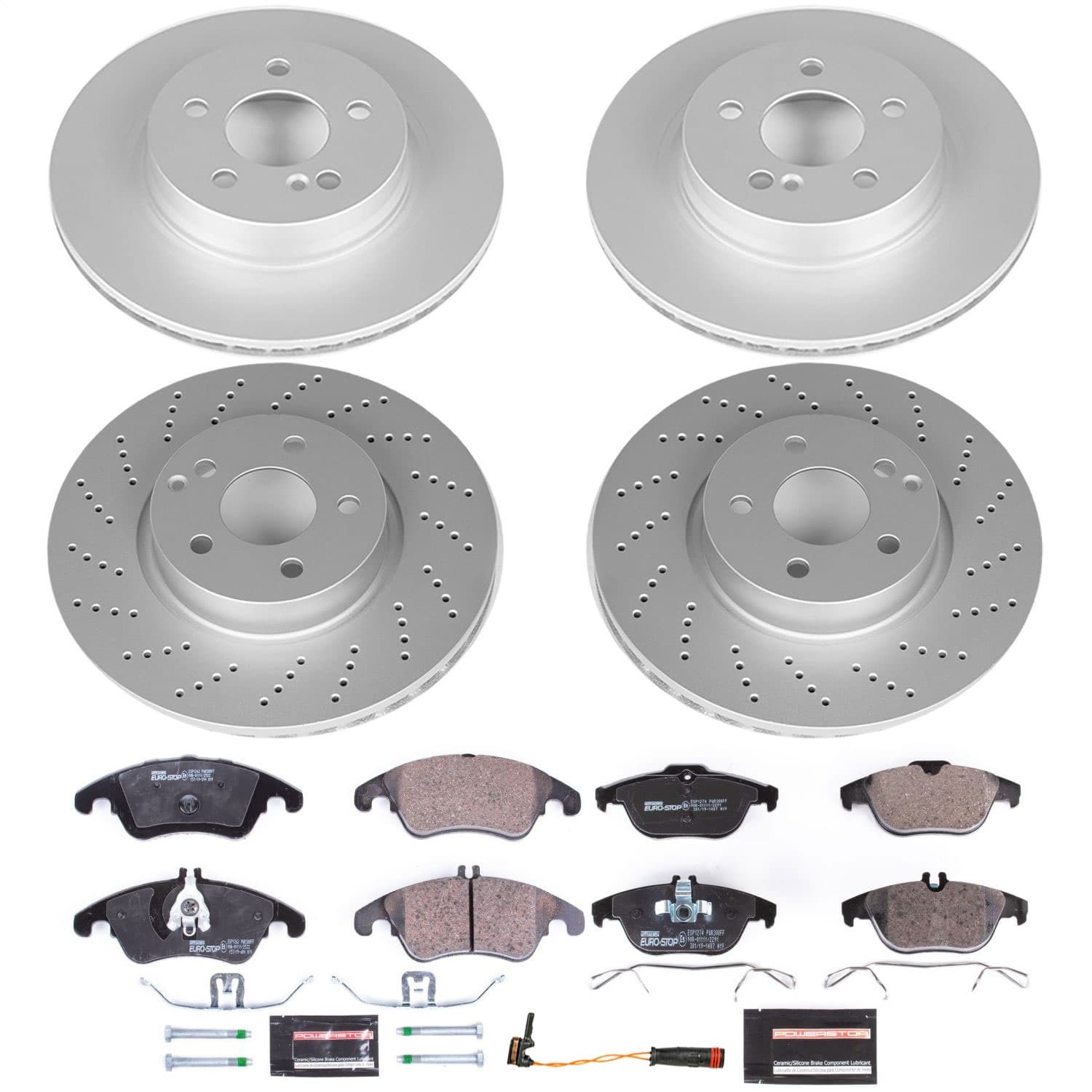 Power Stop - ESK5793 - Front and Rear - Disc Brake Pad and Rotor Kit image 1