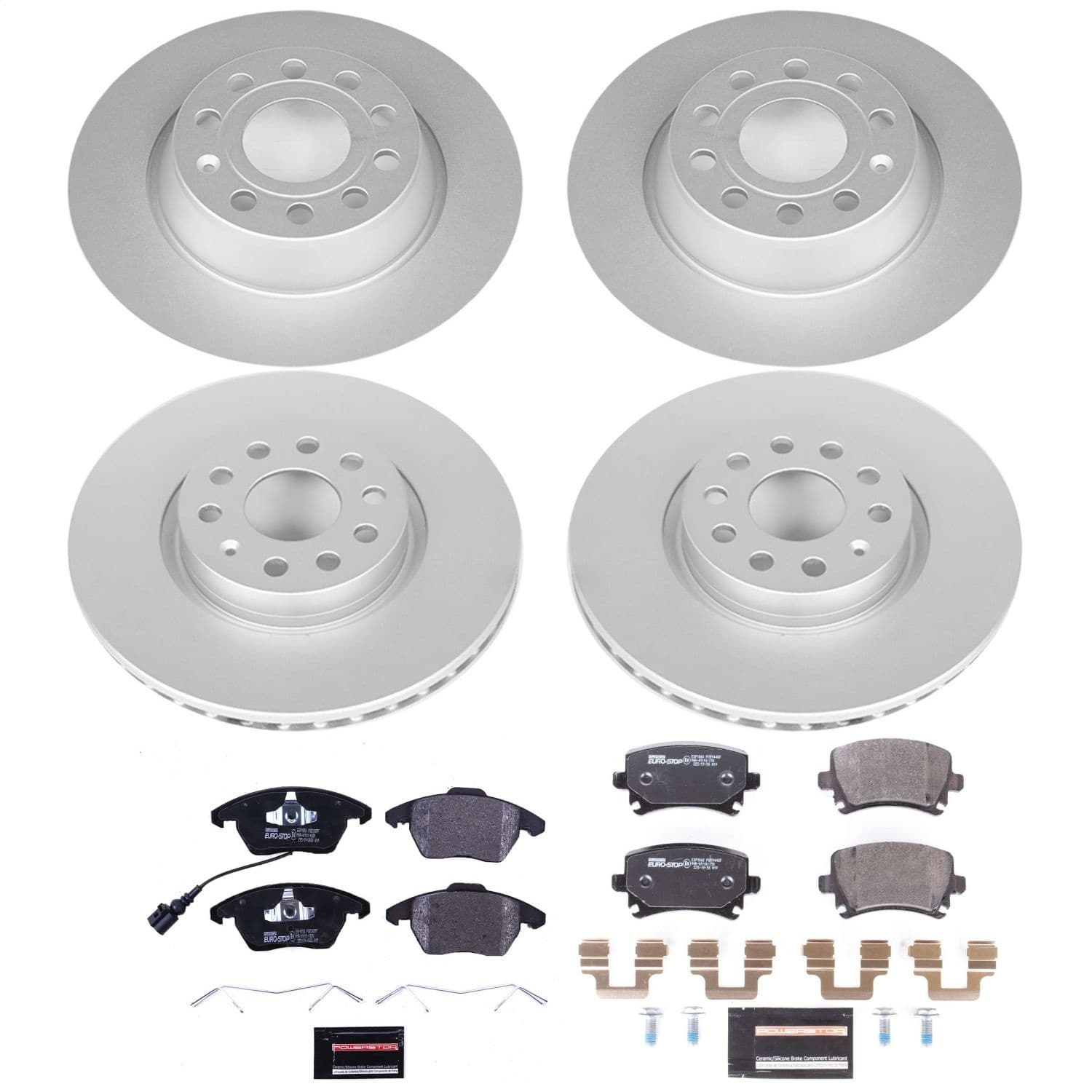 Power Stop - ESK5798 - Front and Rear - Disc Brake Pad and Rotor Kit image 1